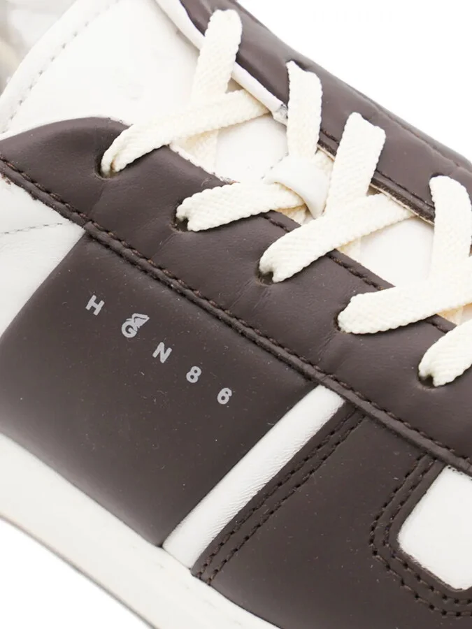 Leather Panelled Low-Top Sneakers - Image 3