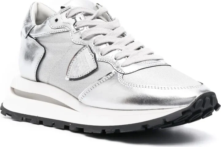 Leather-Panelled Low-Top Sneakers - Image 2