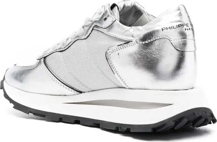 Leather-Panelled Low-Top Sneakers - Image 3