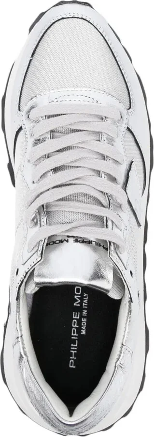 Leather-Panelled Low-Top Sneakers - Image 4