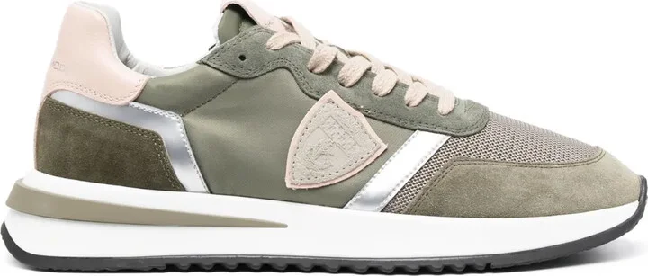 Leather-Panelled Low-Top Sneakers