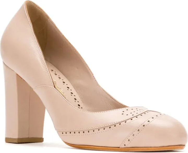Leather Panelled Pumps - Image 2