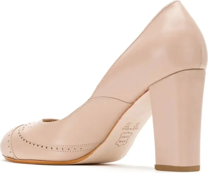 Leather Panelled Pumps - Image 3