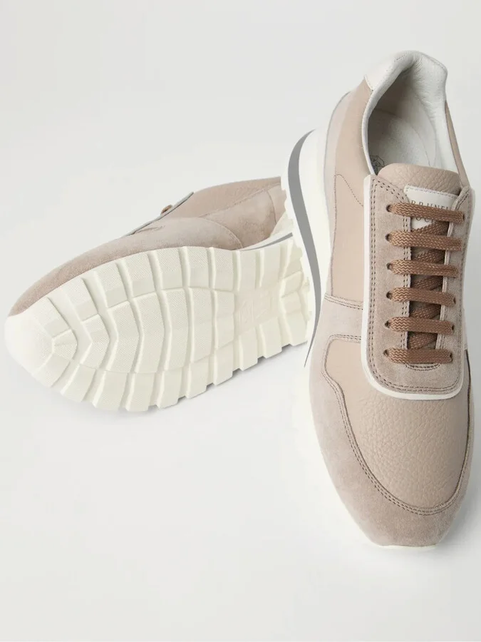 Leather Panelled Sneakers - Image 4