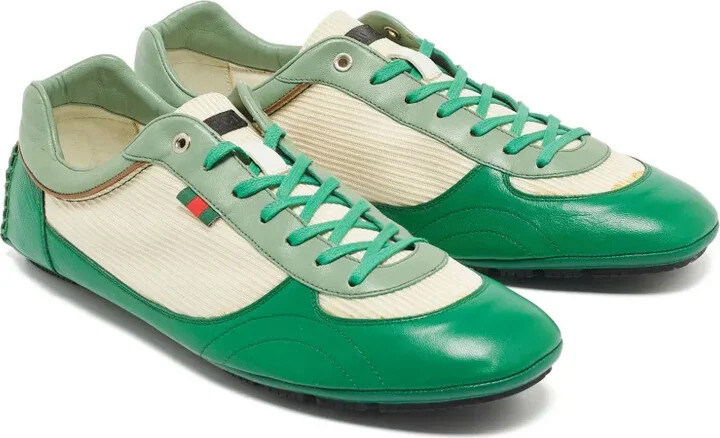 Leather Panelled Sneakers - Image 2