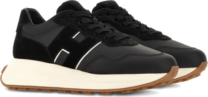 Leather-Panelled Sneakers - Image 2