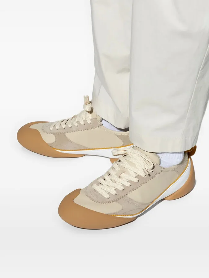 Leather Panelled Sneakers - Image 5