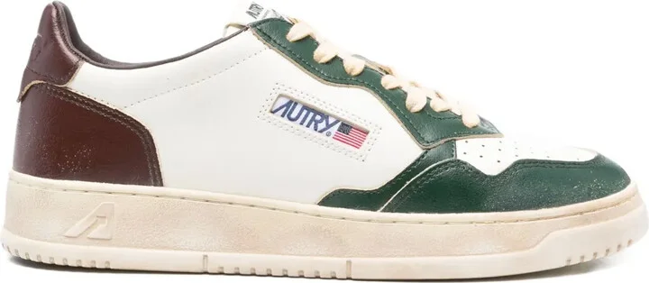 Leather-Panelled Sneakers