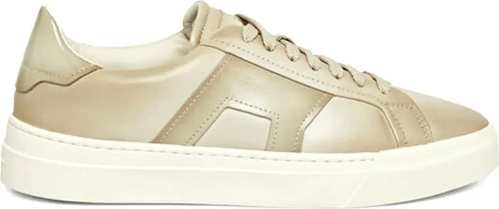 Leather-Panelled Sneakers