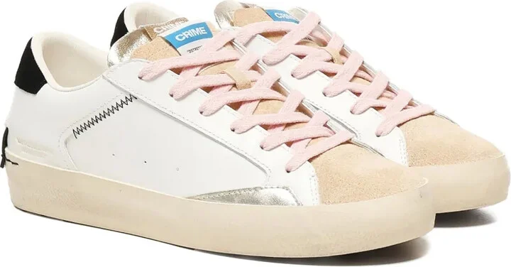 Leather-Panelled Stitching Sneakers - Image 2