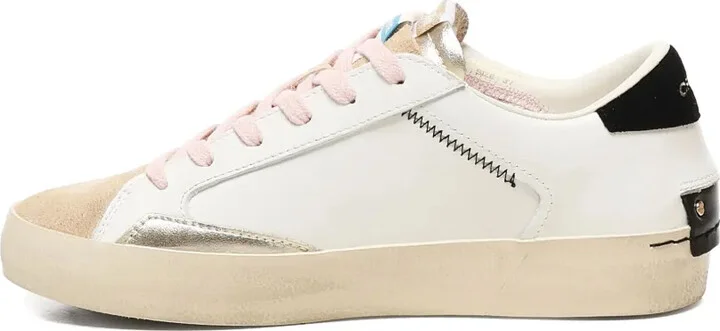 Leather-Panelled Stitching Sneakers - Image 4