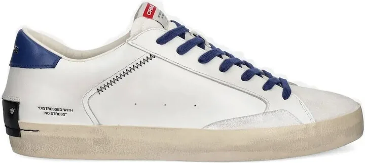 Leather-Panelled Stitching Sneakers