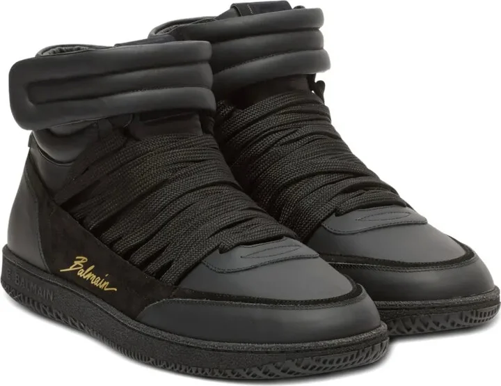Leather-Panelled Trainers - Image 2