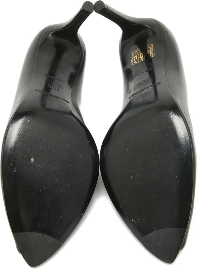 Leather Peep-Toe Pumps - Image 5