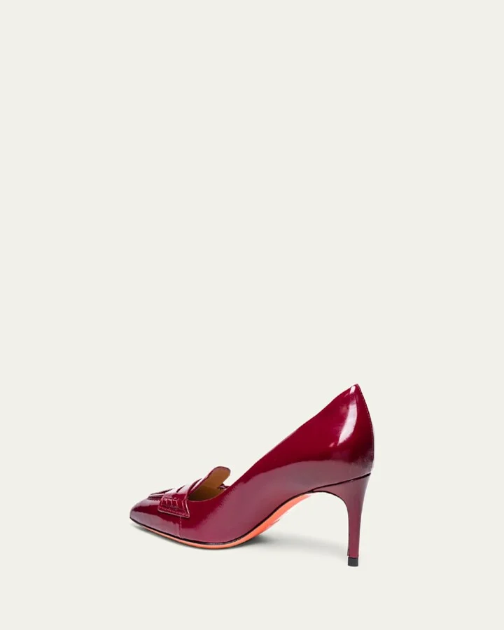 Leather Penny Loafer Pumps - Image 2