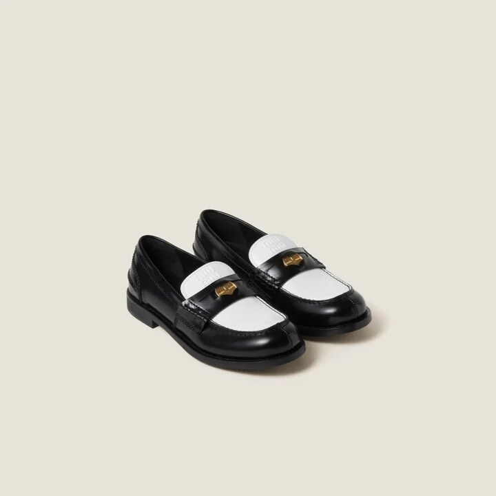 Leather penny loafers