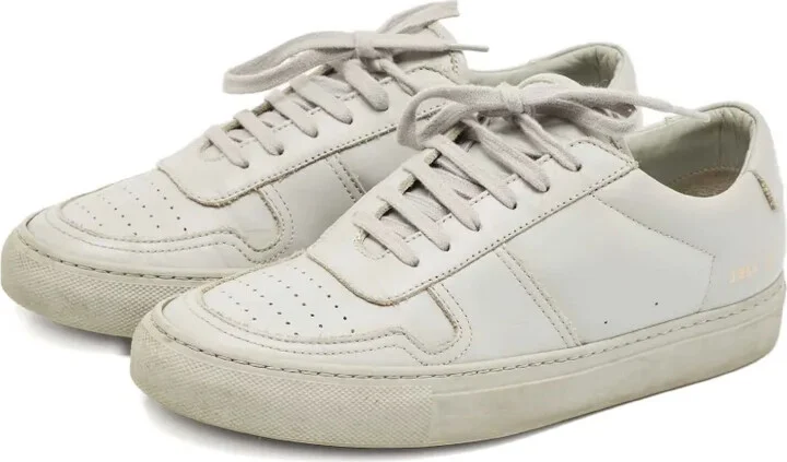 Leather Perforated-Detail Sneakers - Image 2