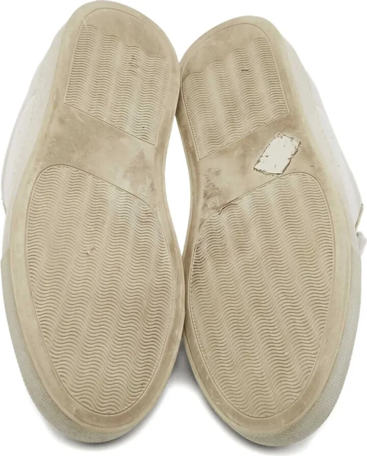Leather Perforated-Detail Sneakers - Image 4