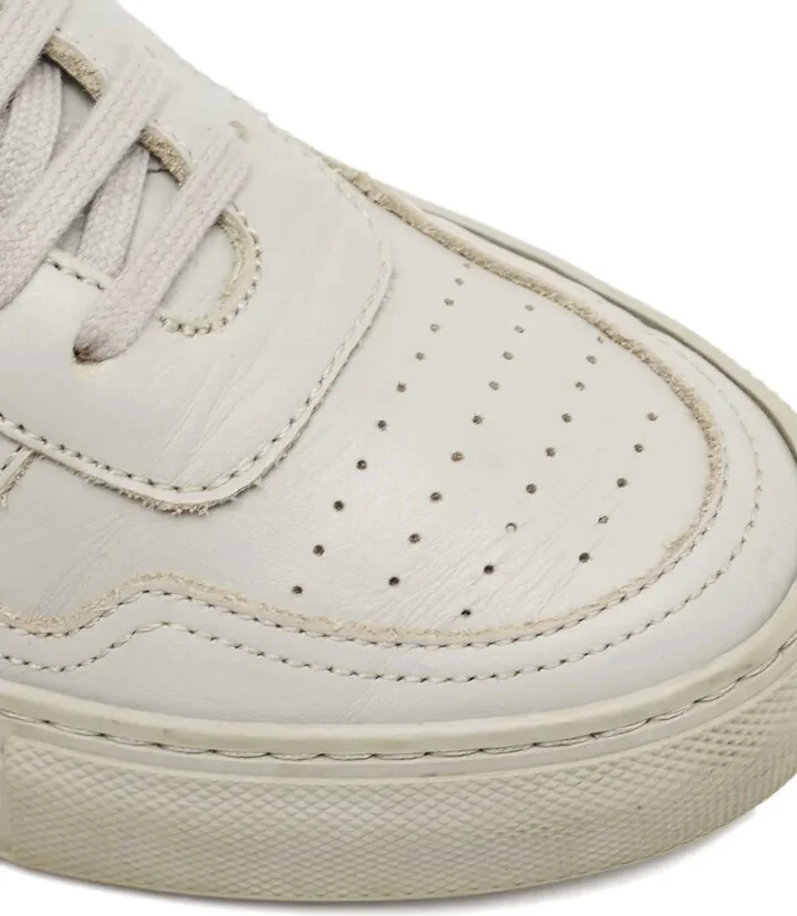 Leather Perforated-Detail Sneakers - Image 5