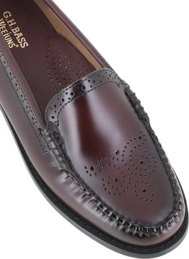 Leather Perforated Loafers - Image 3