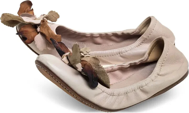 Leather-Petal Ballet Flats - Image 2