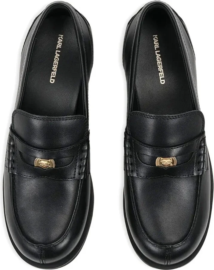 Leather-Plaque Loafers - Image 4