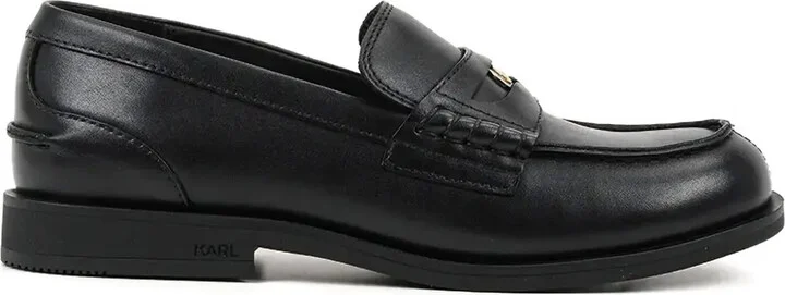 Leather-Plaque Loafers