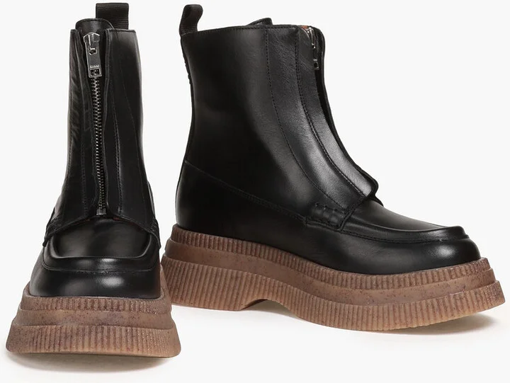Leather platform ankle boots - Image 5