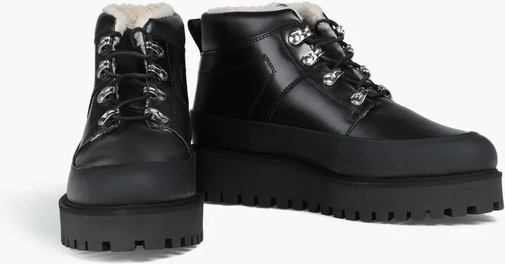 Leather platform ankle boots - Image 2