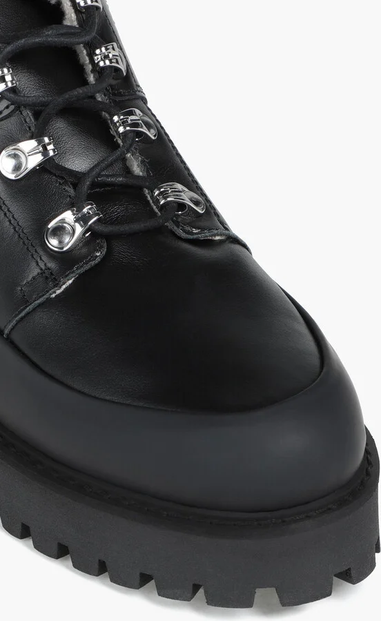 Leather platform ankle boots - Image 4