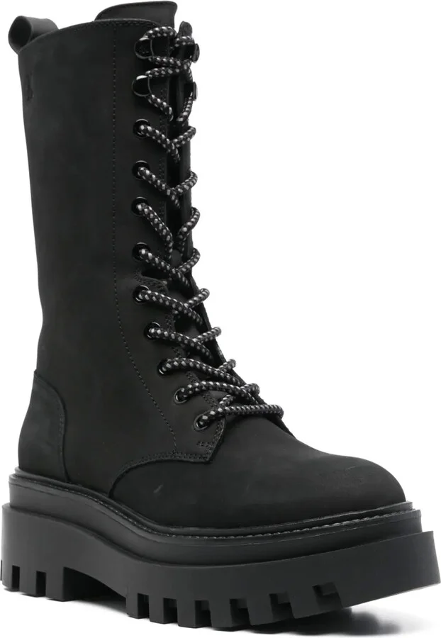 Leather Platform Boots - Image 2