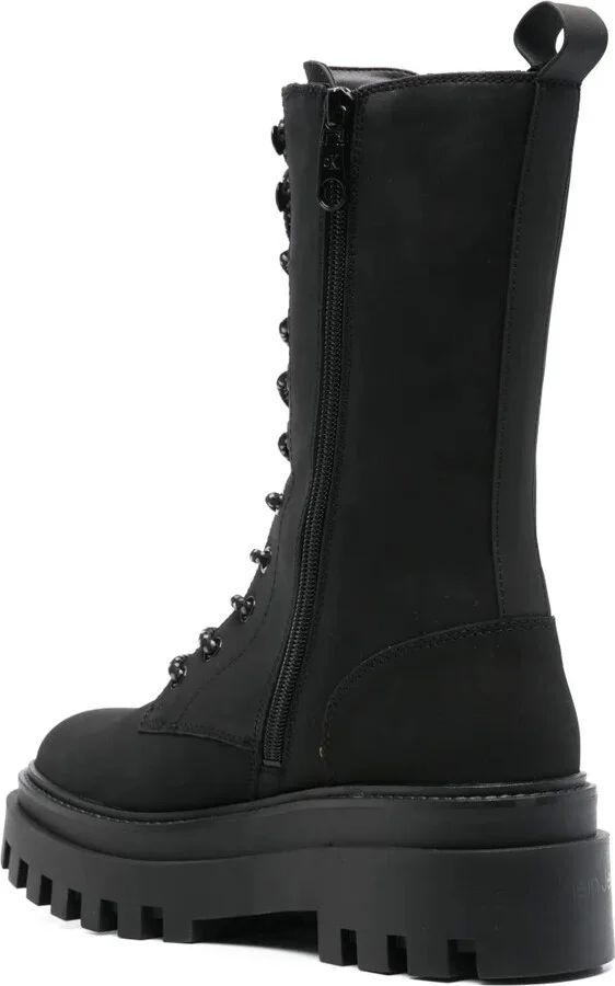 Leather Platform Boots - Image 3