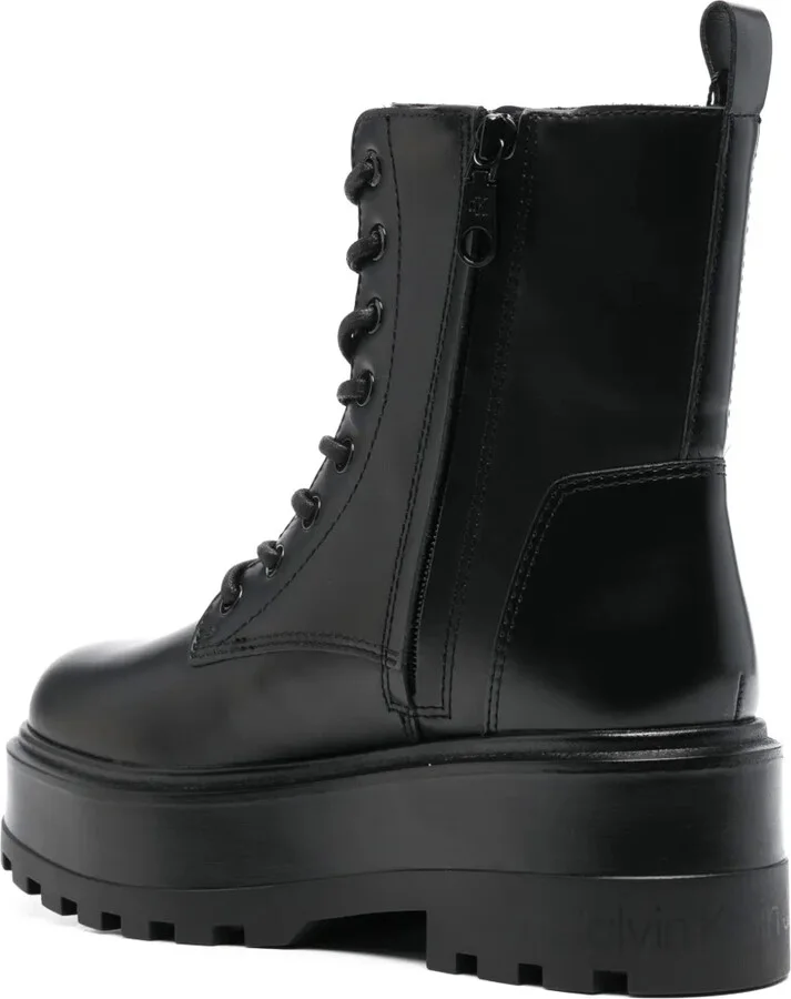 Leather Platform Boots - Image 3