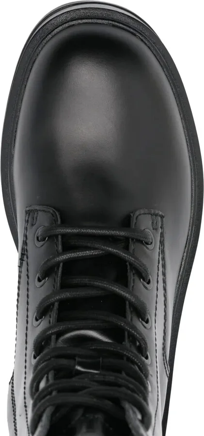 Leather Platform Boots - Image 4