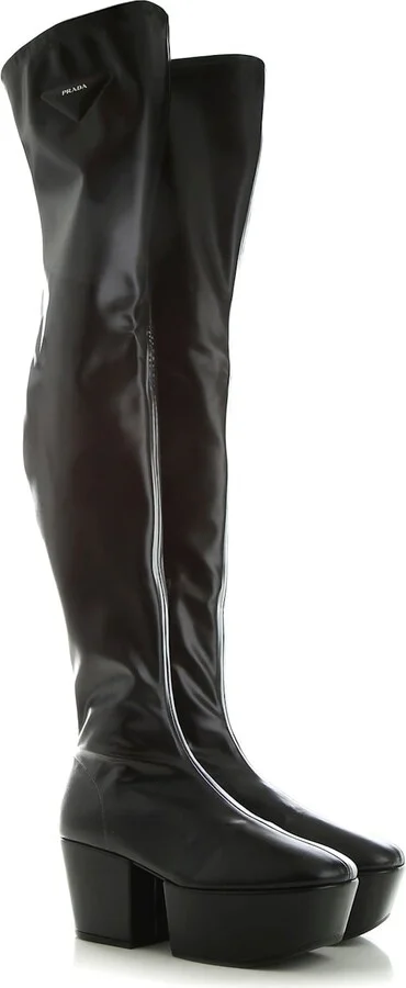 Leather Platform Boots - Image 2
