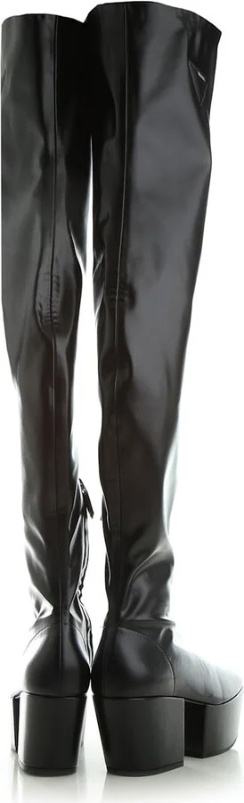 Leather Platform Boots - Image 3
