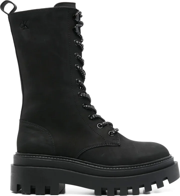 Leather Platform Boots