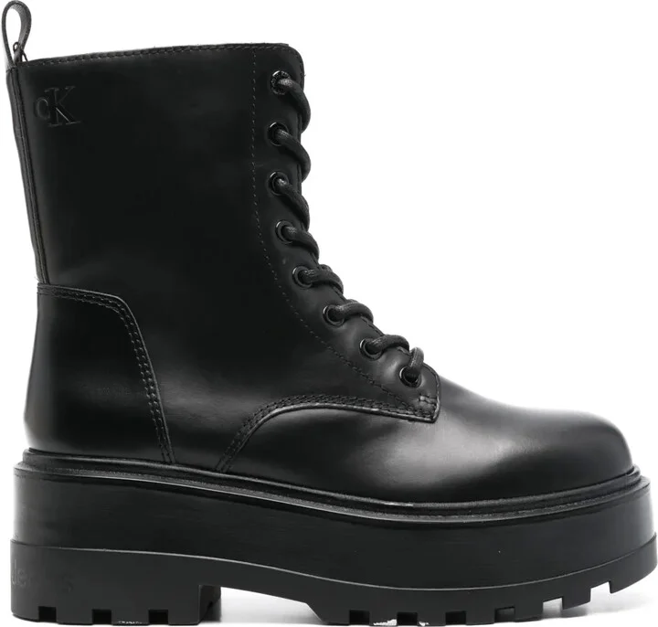 Leather Platform Boots