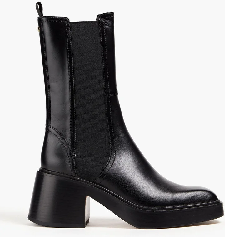 Leather platform Chelsea boots
