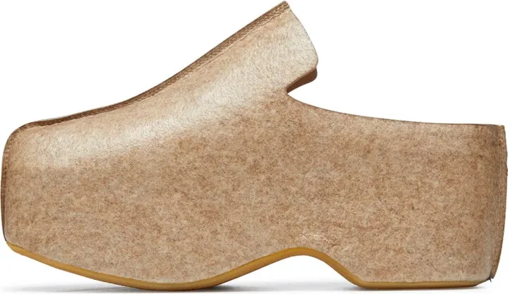Leather Platform Clogs - Image 4