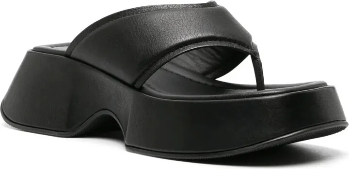 Leather Platform Flip Flops - Image 2
