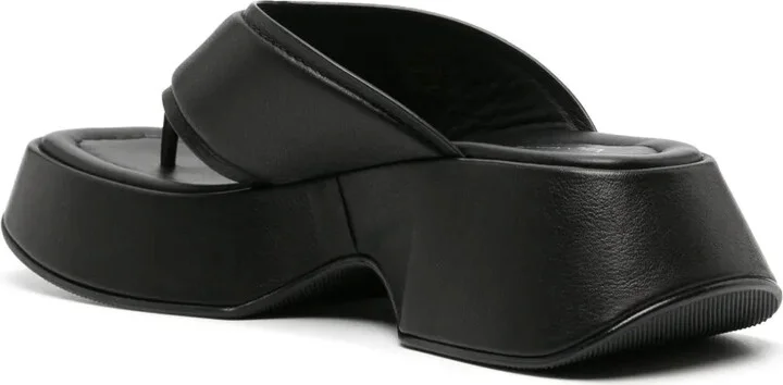 Leather Platform Flip Flops - Image 3