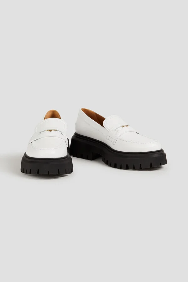 Leather platform loafers - Image 2