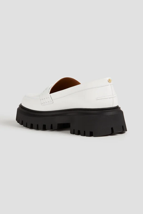 Leather platform loafers - Image 3