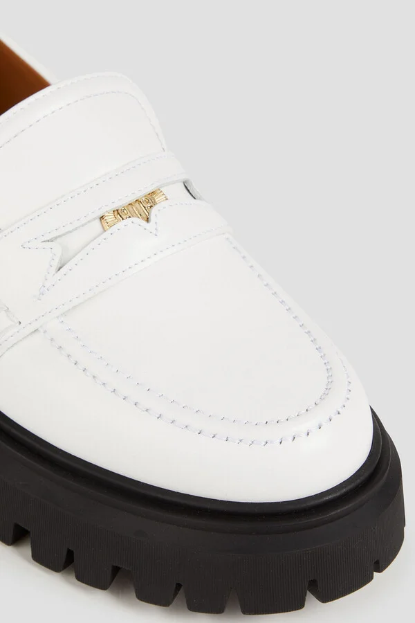 Leather platform loafers - Image 4