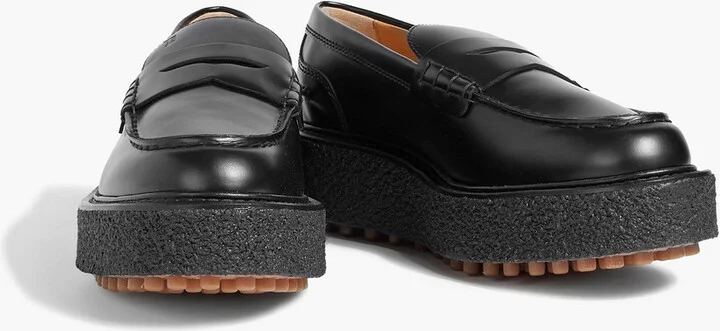 Leather platform loafers - Image 2