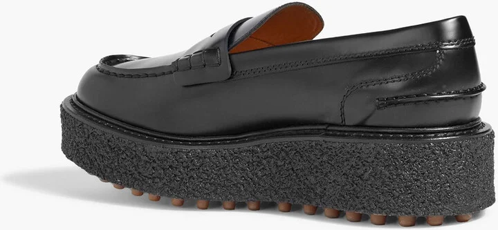 Leather platform loafers - Image 3