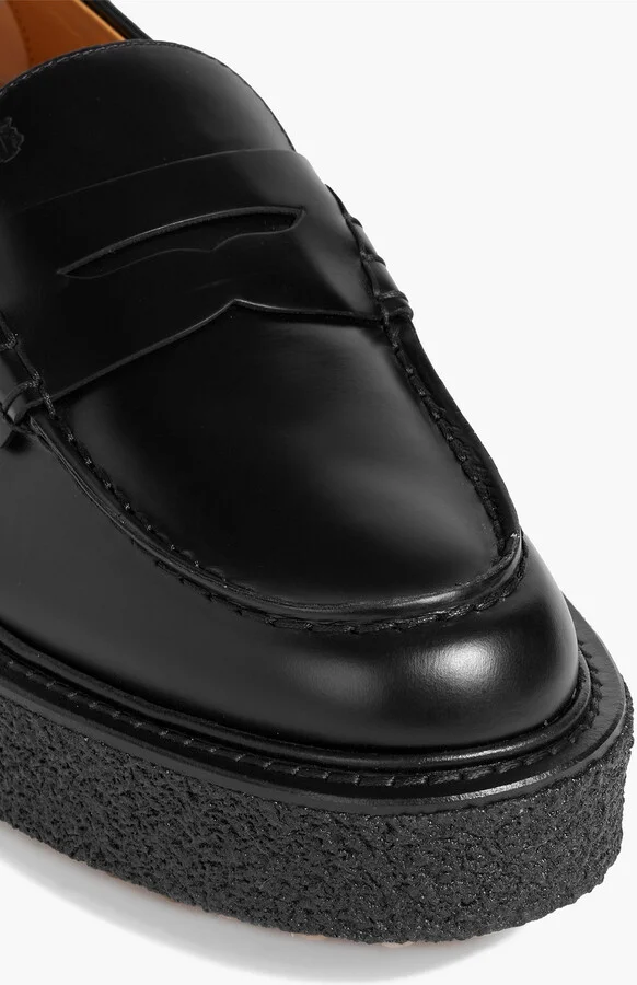 Leather platform loafers - Image 4