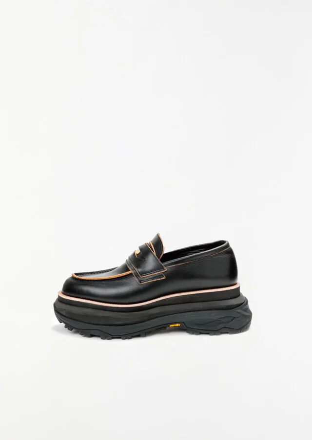 Leather Platform Loafers