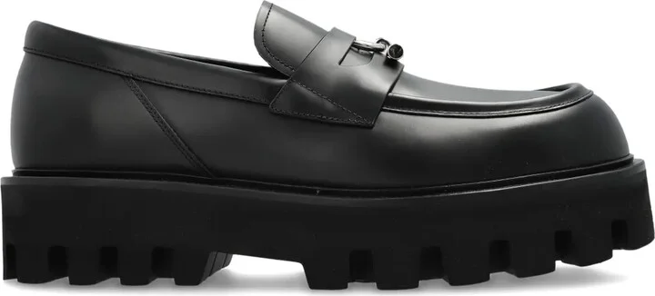 Leather Platform Loafers